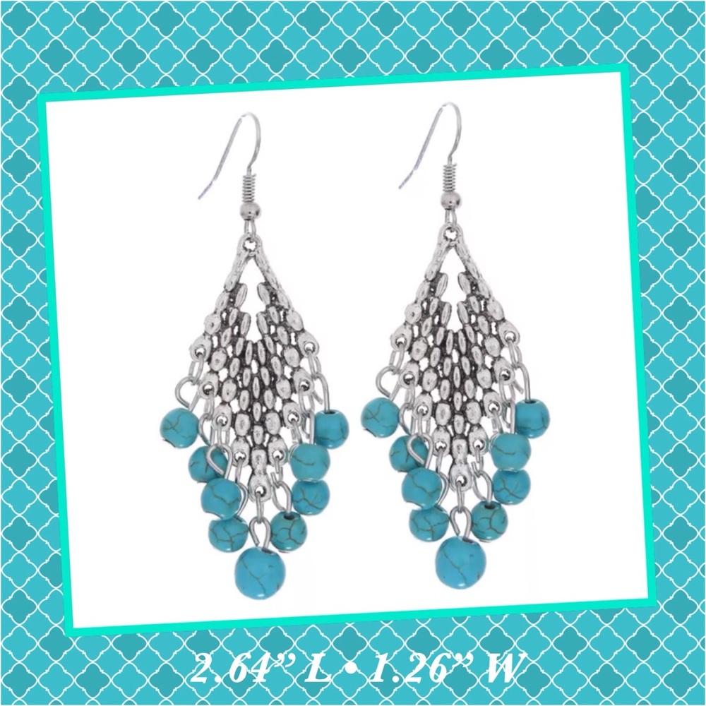💎NEW Vintage Bohemian Turquoise Bead Drop
